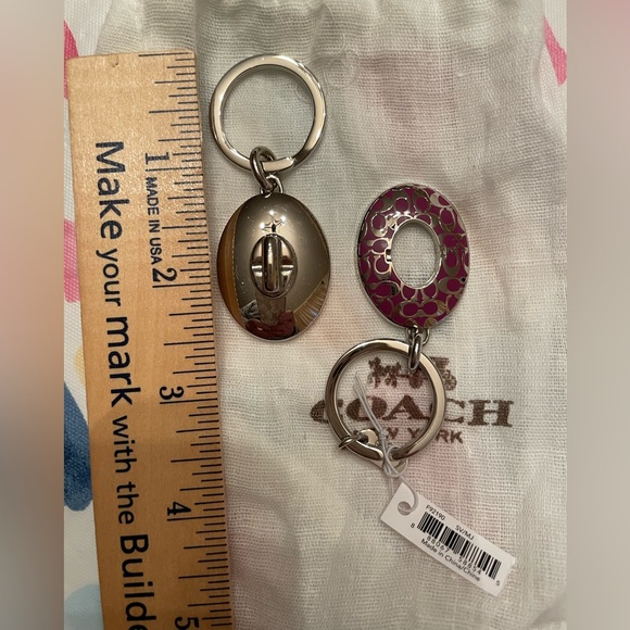NWT Coach purple floral valet key ring - Picture 1 of 5